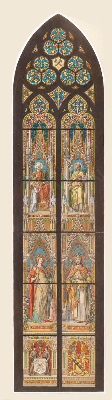 Design for Stained Glass Window, Votive Church, Vienna by Franz Jobst